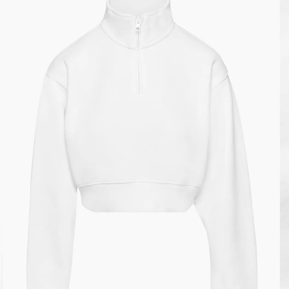 TNA Cozy Fleece Perfect 1/4 Zip Funnel Neck Sweater (Aritzia) - Picture 4 of 5